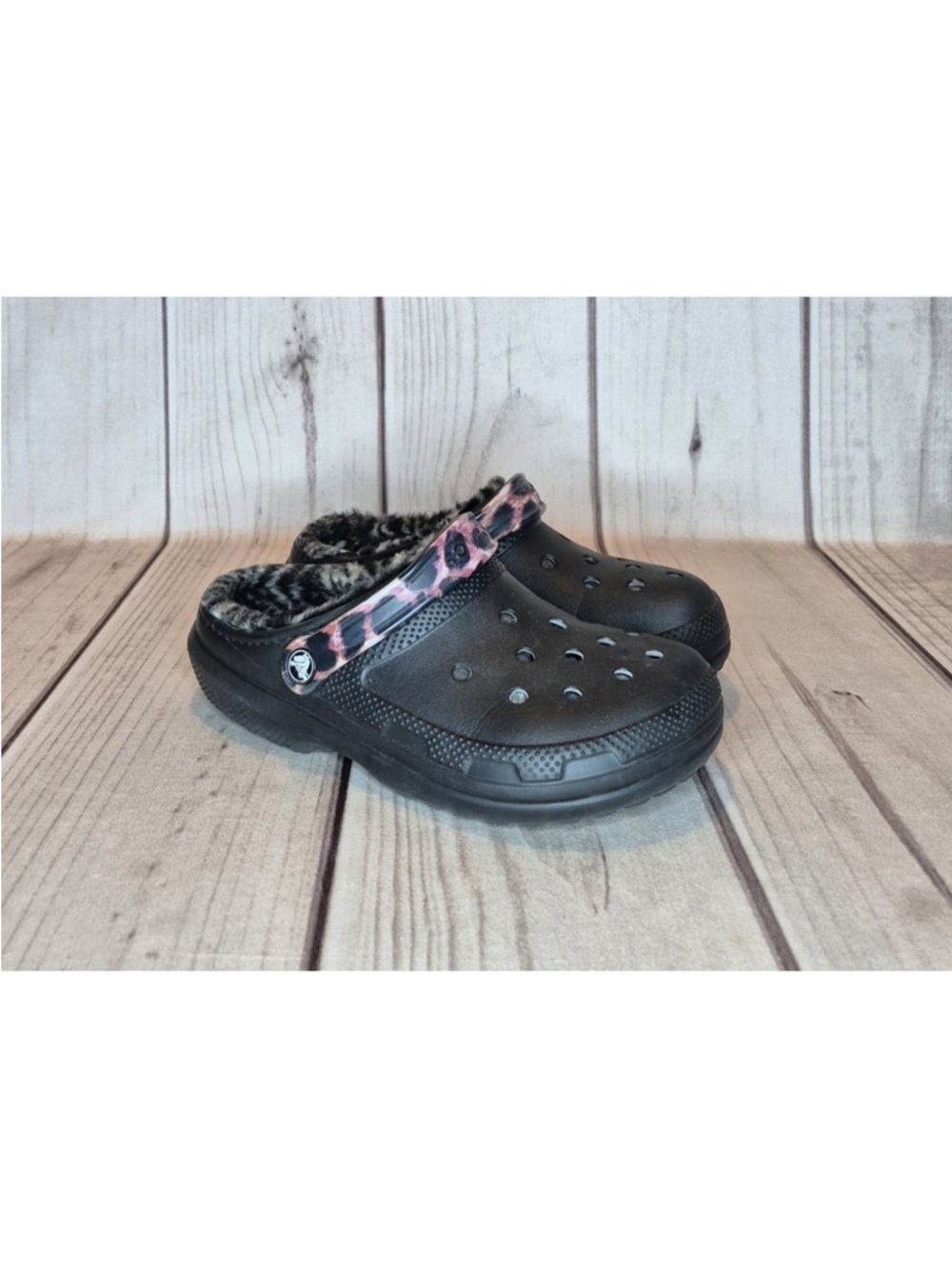 Crocs Classic Lined Animal Remix Clog Black Men's Size 6 / Women's Size 8
